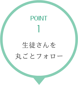 POINT1　生徒さんを丸ごとフォロー